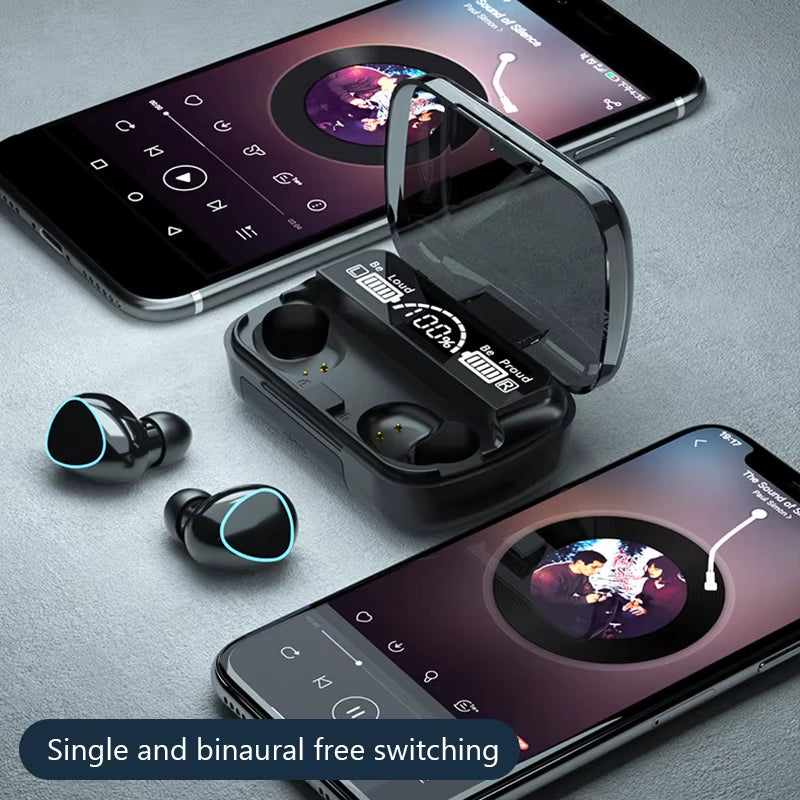 #M10 TWS Wireless Bluetooth Headset with Charging Case Noise Cancelling Earbuds with Mic Wireless Headphones Bluetooth Earphones