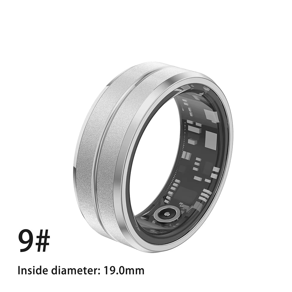 2024 Smart Ring for Men Women Heart Rate Blood Oxygen Monitoring Multi Sports Modes IP68 Waterproof Smart Rings Charging Case