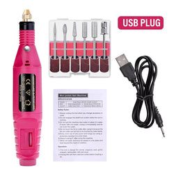 Nail Sander Set Electric Nail Drill Machine Grinding Equipment Milling Cutter for Manicure Pedicure Strong Polishing Tools