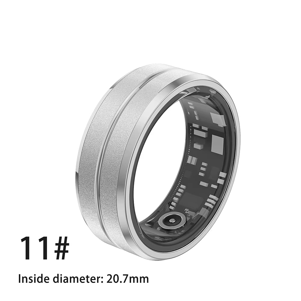 2024 Smart Ring for Men Women Heart Rate Blood Oxygen Monitoring Multi Sports Modes IP68 Waterproof Smart Rings Charging Case