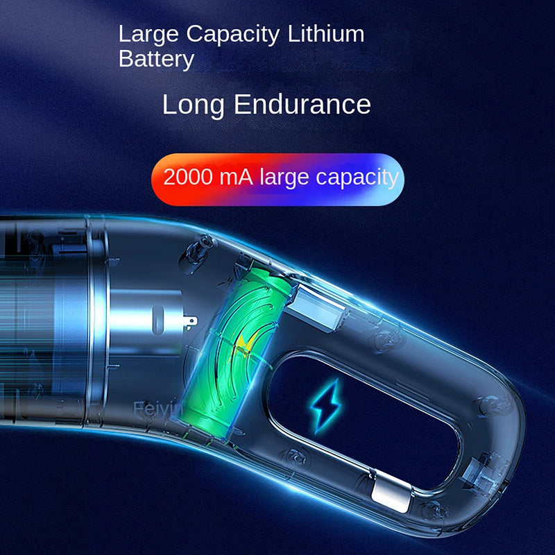 Handheld USB Charging Portable Home Car Wireless Cleaning Vacuum Cleaner, High-Power Suitable for Dust and Pet Hair
