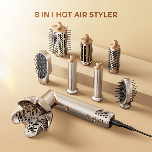 Hair Dryer 8 in 1 Hair Styler Tools Complete Set Salon Brushless Motor 110000Rpm Professional Blower Dryerr with Comb