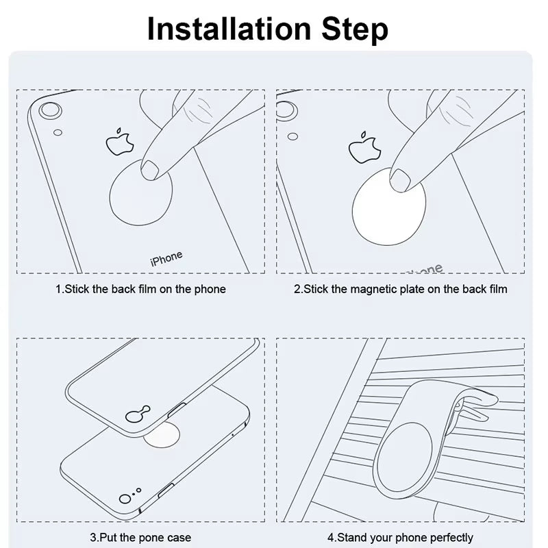 Magnetic Car Phone Holder Air Vent Clip Mount Rotation Cellphone GPS Support for Xiaomi Red Mi Huawei Samsung Phone Stand in Car