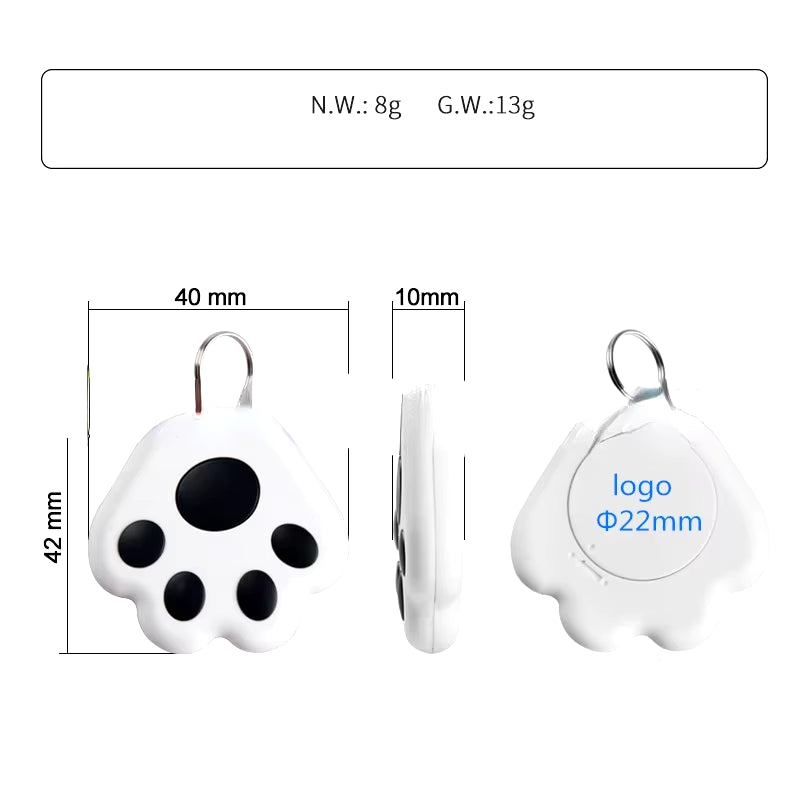 Portable Mini Cat Dog Pet Tracking Locator Anti-Lost Tracking Device for Child Mobile Key Finder Tools Bluetooth 5.0 Hidden GPS