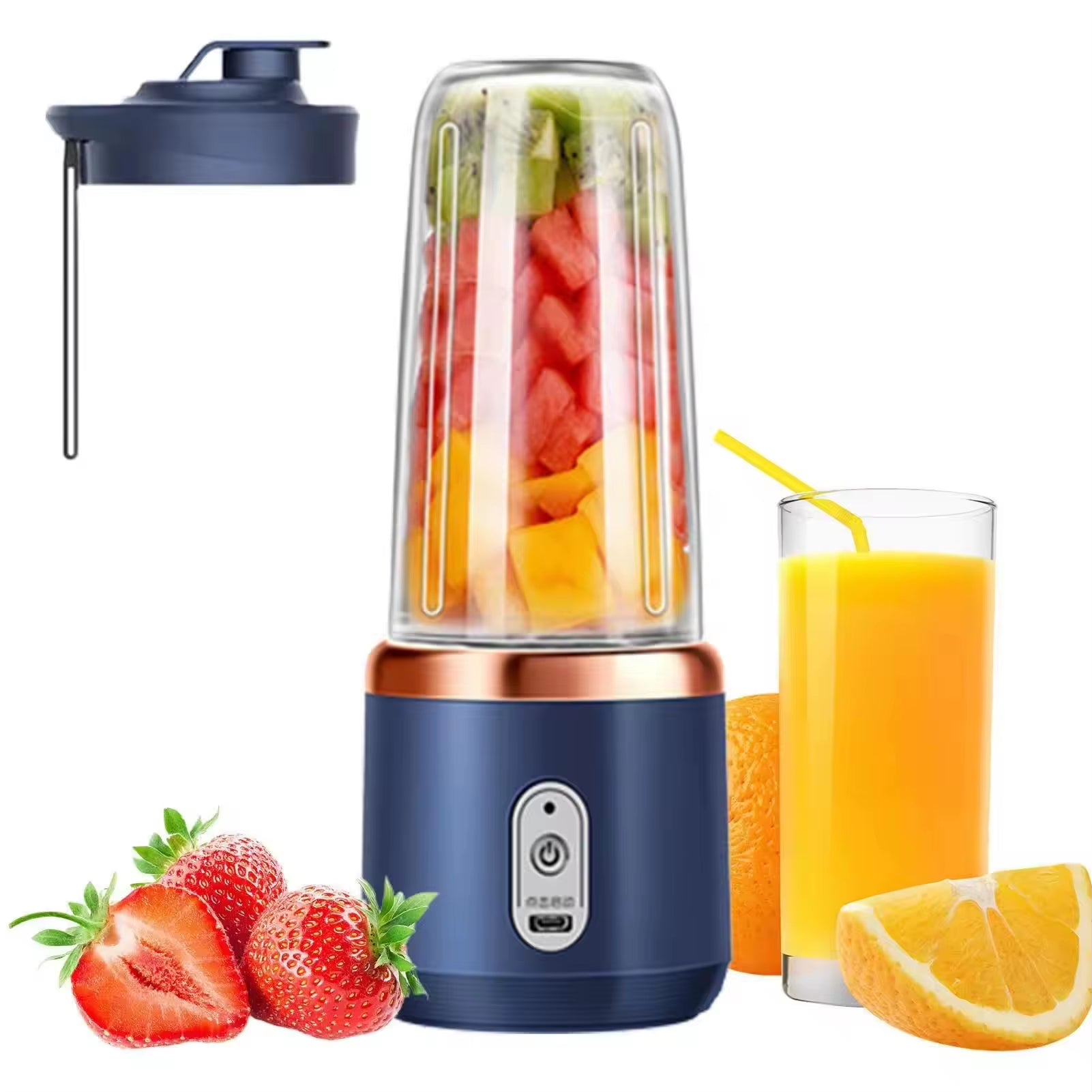 Portable Electric Juicer Mini Home Mixer Multifunctional Fruit and Vegetable Crushing Mixer USB Charging Juice Cup Juicing Tool