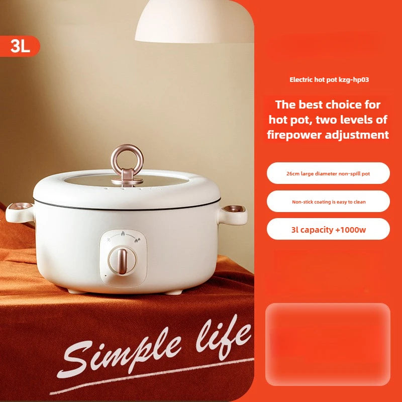220V Electric Hot Pot Household Food Cooking Machine Multi Cooker 2 Flavor Hot Pot/Steaming Cooker/Split Type Pot Available