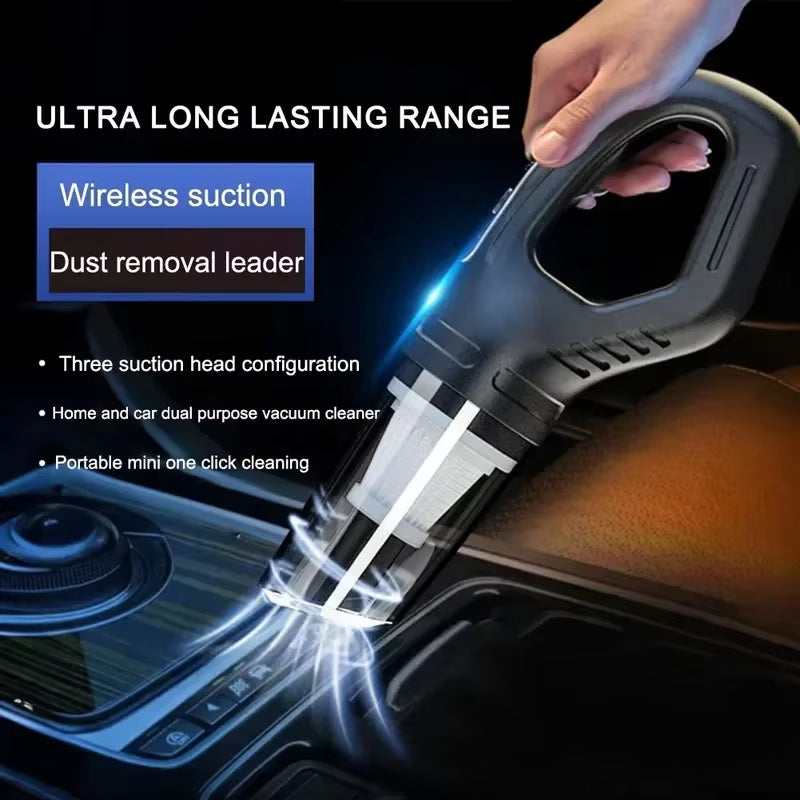 Wireless Vacuum Cleaner Powerful Suction Rechargeable Handheld Vacuum Cleaner Quick Charge for Car Home Pet Hair