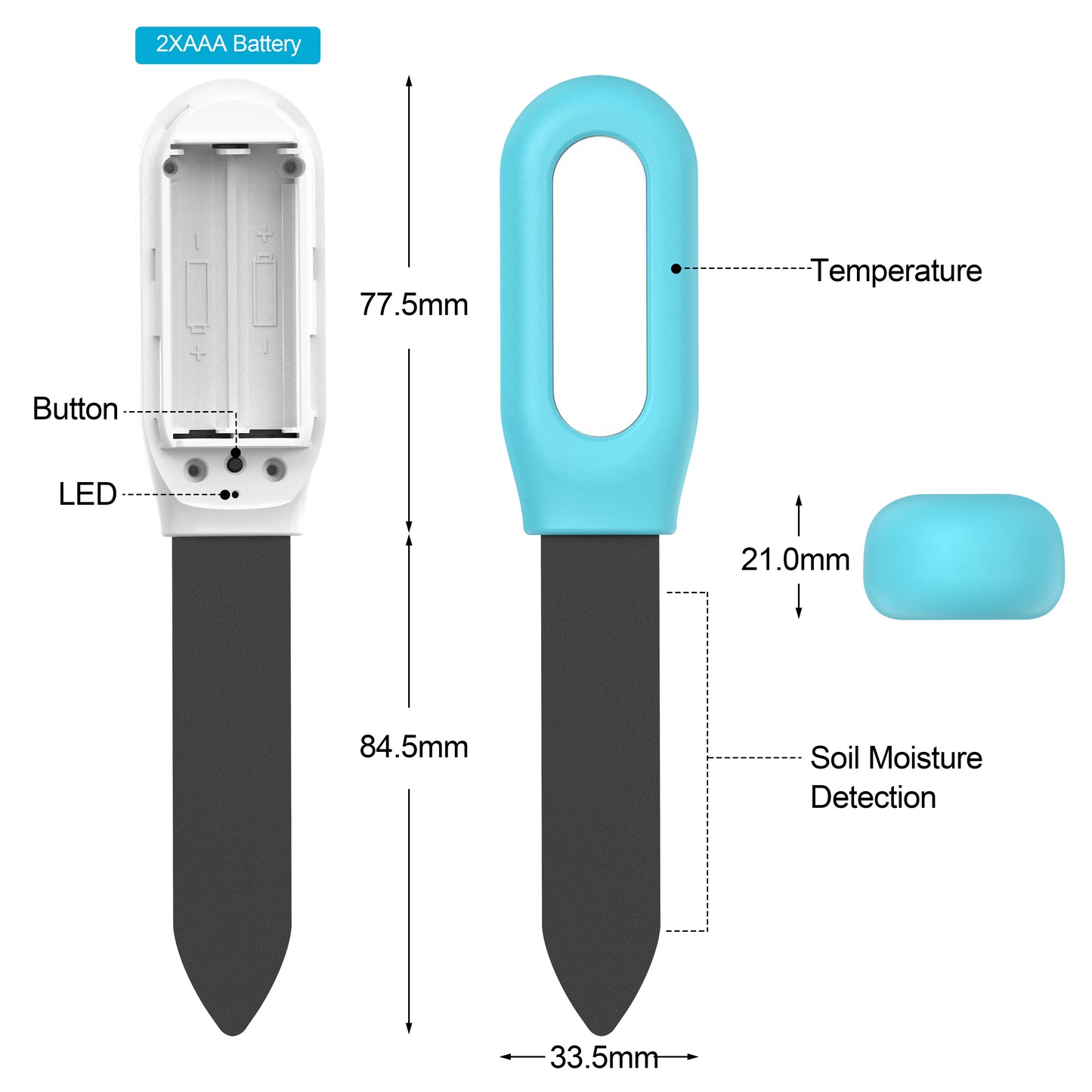 Tuya Smart Zigbee Soil Tester Temperature and Humidity Meter Thermo Hygrometer Garden Automation Irrigation Detector