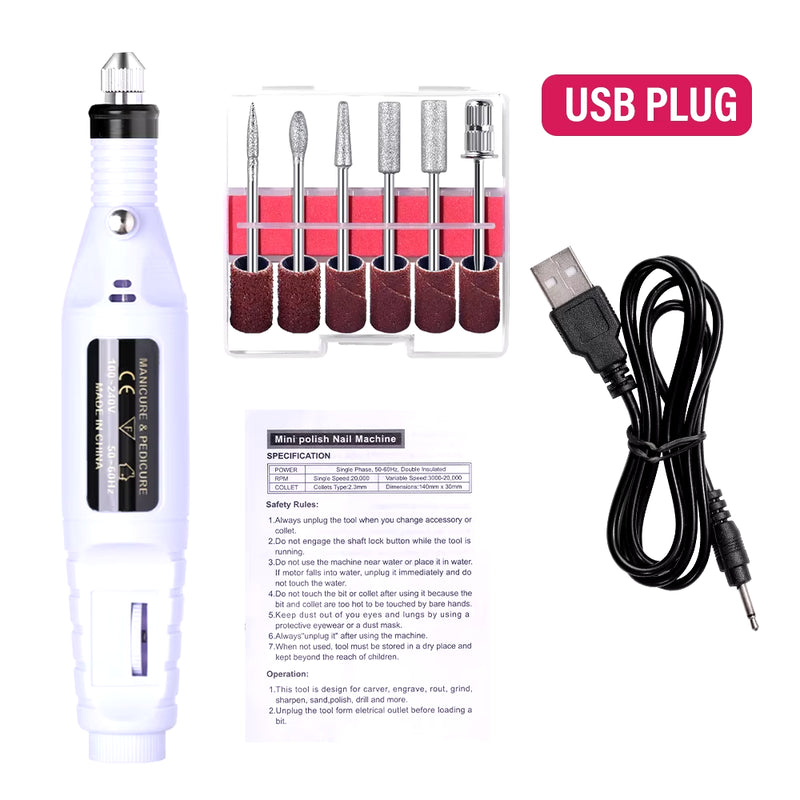 Strong Function Nail Drill Machine Set Electric Nail Sander Gel Polish Remover Tools Driller Manicure Nail Accessories