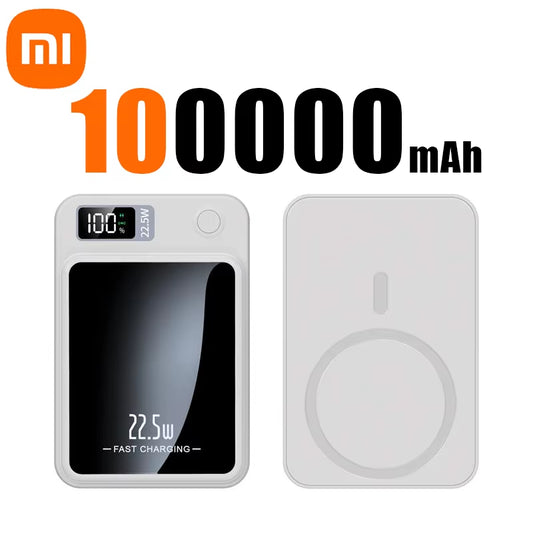 Xiaomi 100000Mah Wireless Magnetic Power Bank Super Fast Charging Ultra Capacity Digital External Battery Power Bank for Iphone