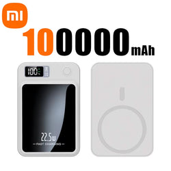 Xiaomi 100000Mah Wireless Magnetic Power Bank Super Fast Charging Ultra Capacity Digital External Battery Power Bank for Iphone