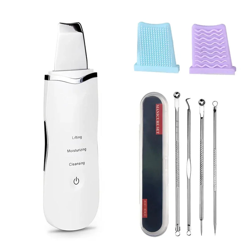 Electric Skin Scrubber Peeling Blackhead Remover Deep Face Cleaning Facial Lifting Acne Cleaner Facial Ultrasonic Shovel Clean