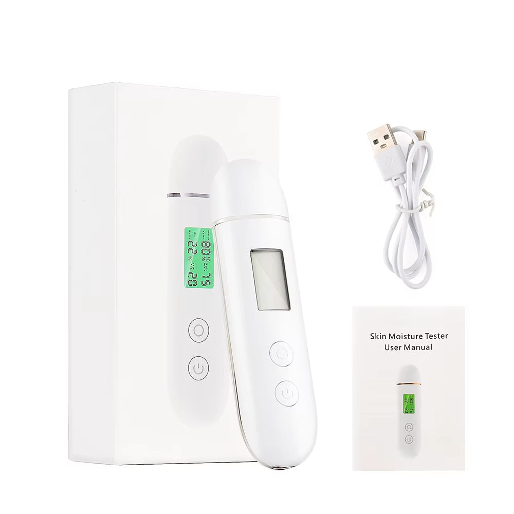 Skin Tester Face Skin Moisture&Oil Content Skin Analyzer Skin Water Cheek Elastic Skin Age Test Meter Fluorescent Agent Detector