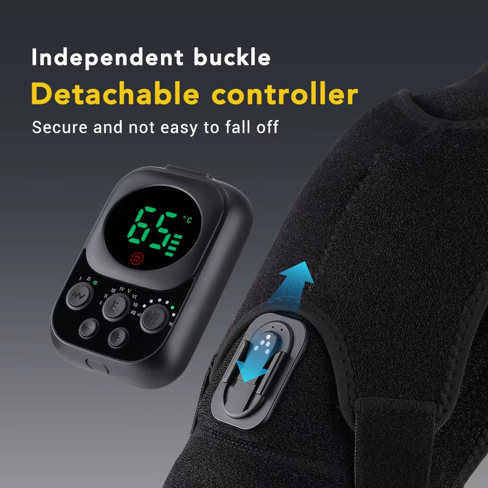 Detachable Wireless Control Electric Heating Vabration Shoulder Knee Vibration Massager Brace Pain Relief Knee Massage Belt