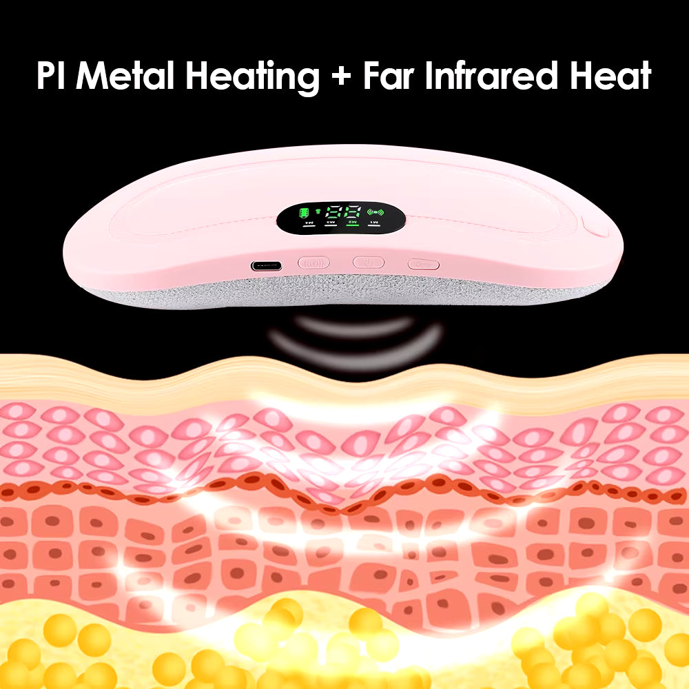 Lady Menstrual Heating Pad Warm Palace Belt Relieve Menstrual Pain Hot Compress Massager Uterus Cold Dysmenorrhea Relieving Belt