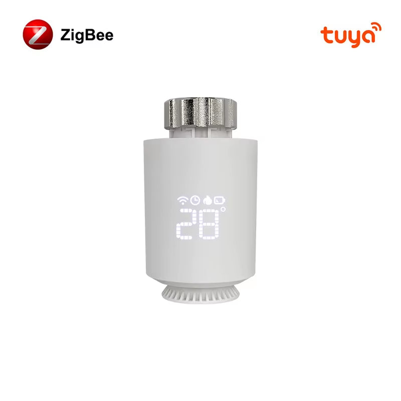 Tuya Zigbee3.0 Smart Thermostat Radiator Actuator TRV Thermostatic Valve Controller Works with Alexa Google Home Alice