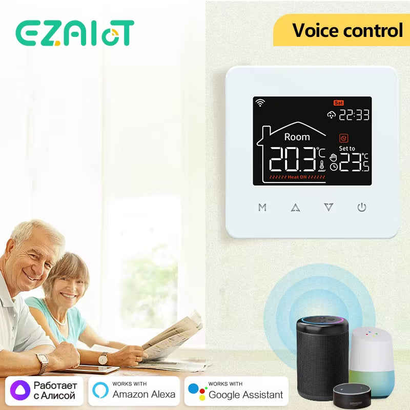 Tuya Smart Home Thermostat Water Electric Warm Floor Heating Gas Boiler Wifi Temperature Remote Controller with Google Alexa