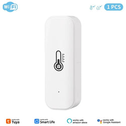 Tuya Zigbee Wifi Temperature Humidity Sensor Smart Home Connected Thermometer Compatible with Smart Life Alexa Google Assistant