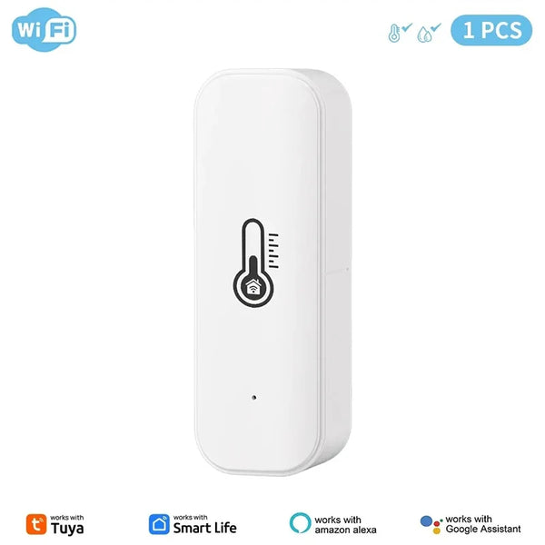 Tuya Zigbee Wifi Temperature Humidity Sensor Smart Home Connected Thermometer Compatible with Smart Life Alexa Google Assistant