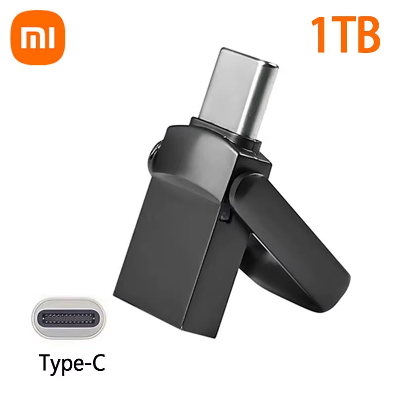 Xiaomi U Disk 2TB 1TB USB 3.0 Type-C Interface High Speed Pendrive Mobile Phone Computer Mutual Transmission Portable USB Memory