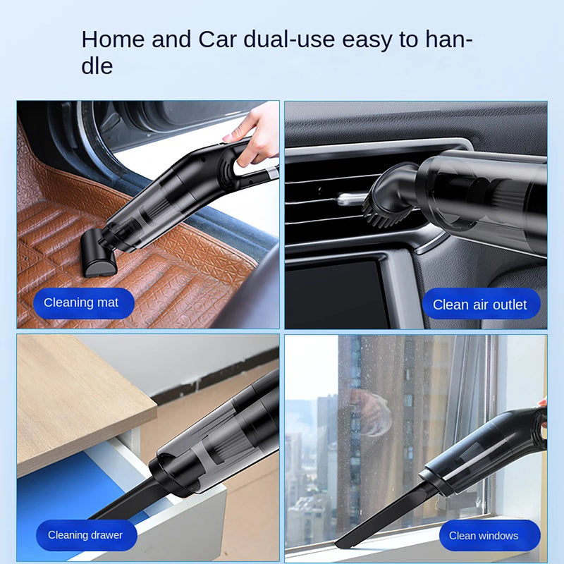 Handheld USB Charging Portable Home Car Wireless Cleaning Vacuum Cleaner, High-Power Suitable for Dust and Pet Hair