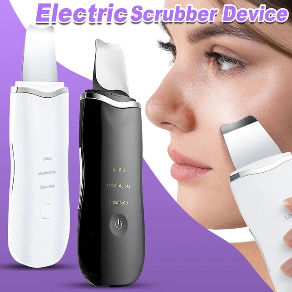 Electric Skin Scrubber Peeling Blackhead Remover Deep Face Cleaning Facial Lifting Acne Cleaner Facial Ultrasonic Shovel Clean