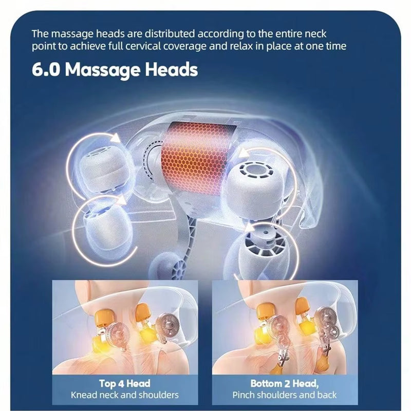 Hot Compress Massager, Shoulder and Neck Massage, Electric Shawl Kneading, Multifunctional Back Massage Instrument