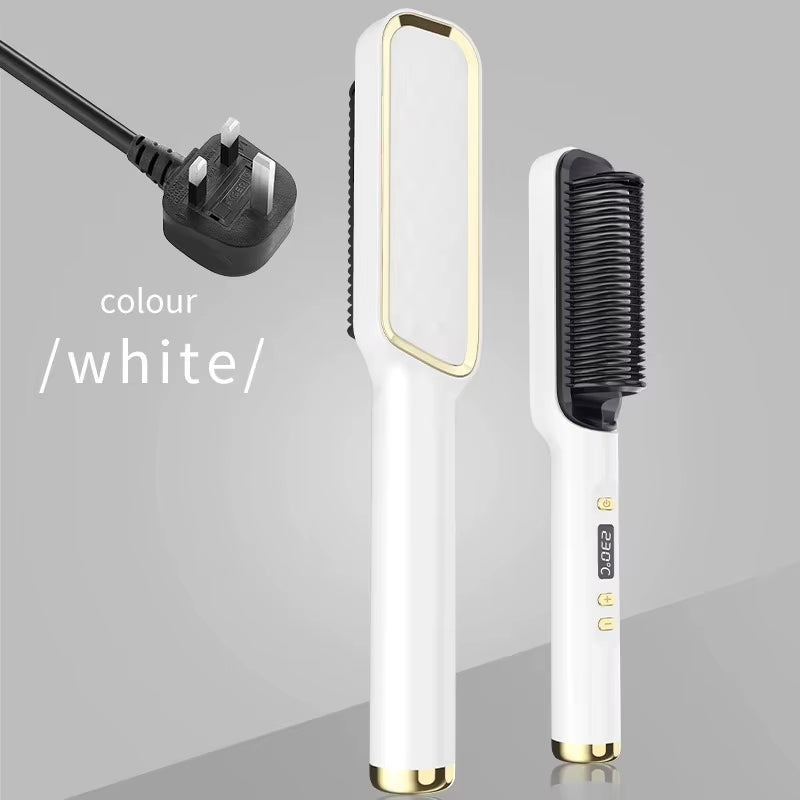 Electric Hot Comb Multifunctional Straight Hair Straightener Comb Negative Ion Anti-Scalding Styling Tool Straightening Brush