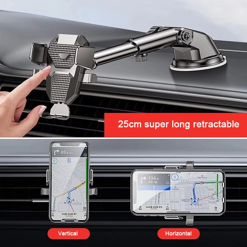 Sucker Car Phone Holder Car Air Vent Clip Mount Stand GPS Telefon Mobile Cell Support for Iphone 14 Promax Xiaomi Huawei Samsung