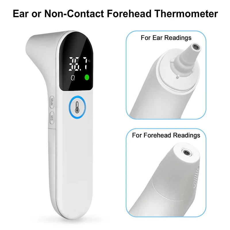 Digital Infrared Thermometer Baby Forehead Ear Non-Contact Medical Use Body Temperature Meter Adult IR Measure Fever Termometro