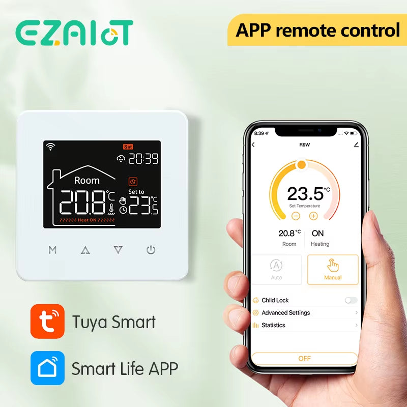 Tuya Smart Home Thermostat Water Electric Warm Floor Heating Gas Boiler Wifi Temperature Remote Controller with Google Alexa