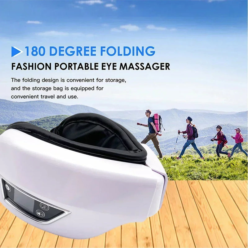 6D Electric Eye Massager Smart Airbag Vibration Hot Compress Bluetooth Music Eye Massage Glasses Dark Circles Removal Sleep Mask
