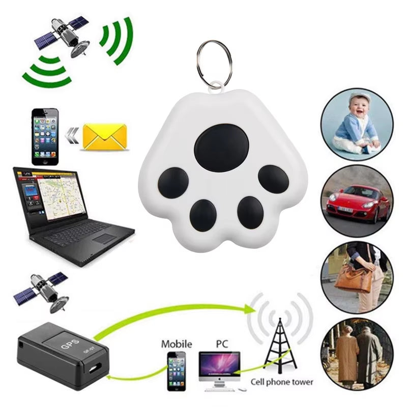 Portable Mini Cat Dog Pet Tracking Locator Anti-Lost Tracking Device for Child Mobile Key Finder Tools Bluetooth 5.0 Hidden GPS