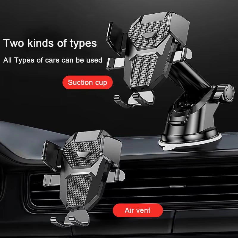 Sucker Car Phone Holder Car Air Vent Clip Mount Stand GPS Telefon Mobile Cell Support for Iphone 14 Promax Xiaomi Huawei Samsung