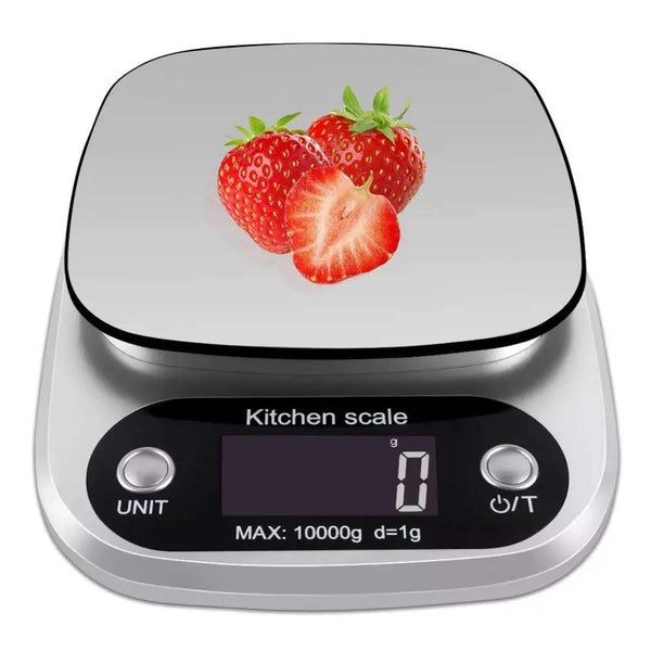 Digital Kitchen Scale Stainless Steel LCD Electronic Food Scale Jewelry Coffee Baking Portable High-Quality Kitchen Tool 10Kg/1G
