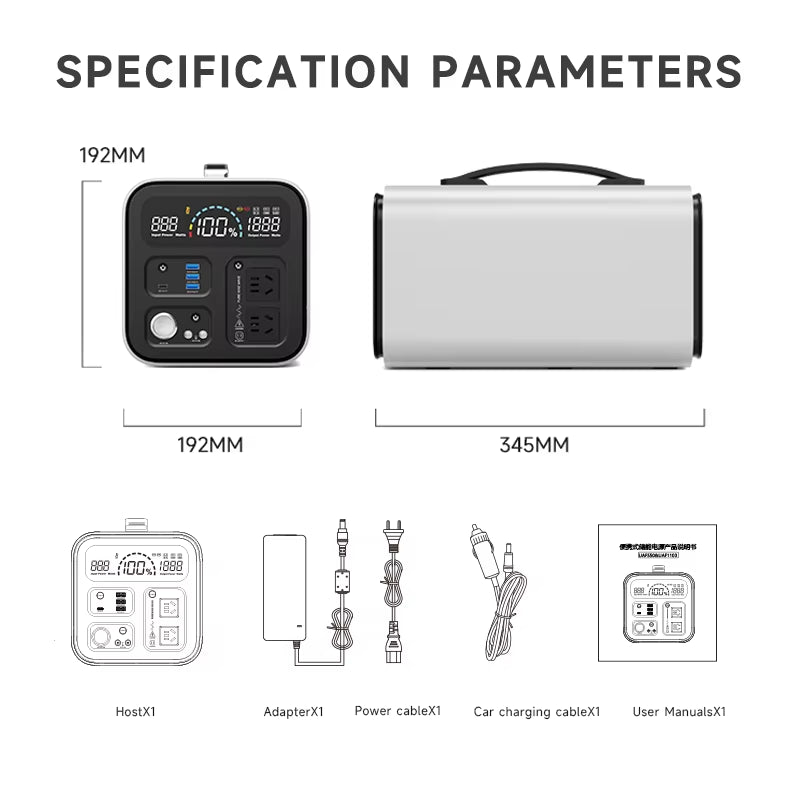 2600W Portable Power Station 1800W 1000W Solar Generator 600W Lifepo4 Batteries 220V Energy Storage Supply Camping Campervan RV