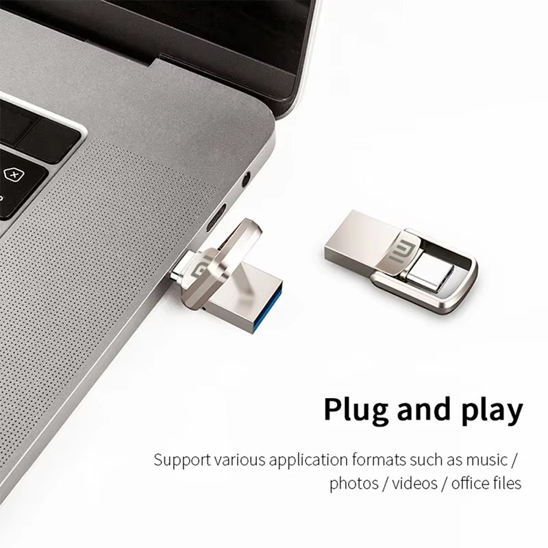 Xiaomi U Disk 2TB 1TB USB 3.0 Type-C Interface High Speed Pendrive Mobile Phone Computer Mutual Transmission Portable USB Memory