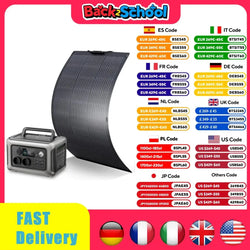 R600 Powerstation with Solarpanel 100W , Lifepo4 Battery 299Wh Camping Generator 600W Power Supply for Home Backup RV