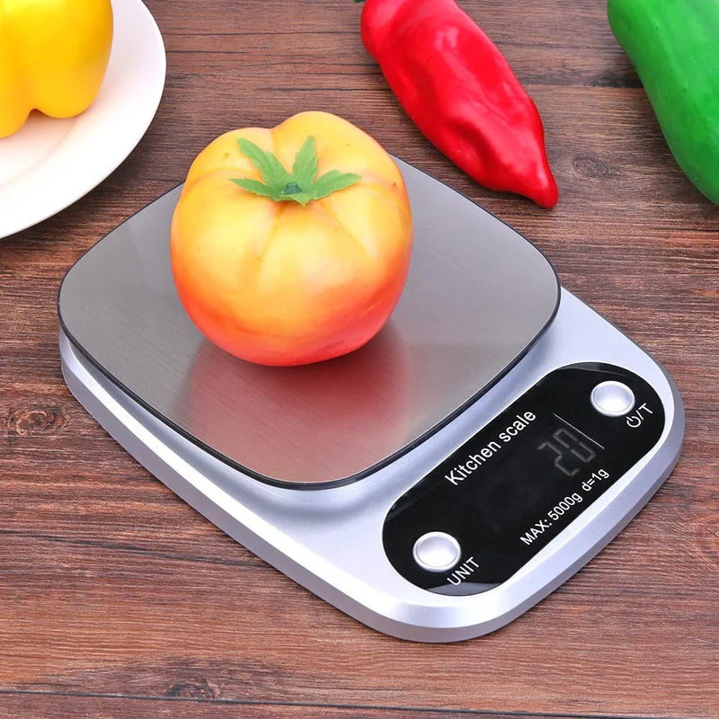 Digital Kitchen Scale Stainless Steel LCD Electronic Food Scale Jewelry Coffee Baking Portable High-Quality Kitchen Tool 10Kg/1G