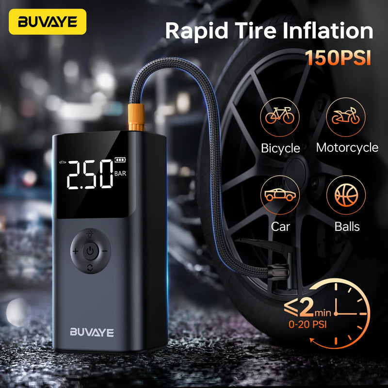 4 in 1 2500A Portable Jump Starter Power Bank 150PSI Air Pump Booster Car Battery 12V Car Battery Starter Powerbank
